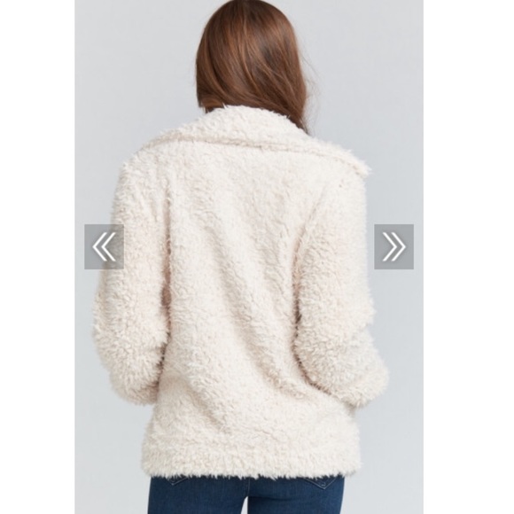 Sheldon Bomber Jacket in Shortbread Shearling SMYM - Picture 4 of 7